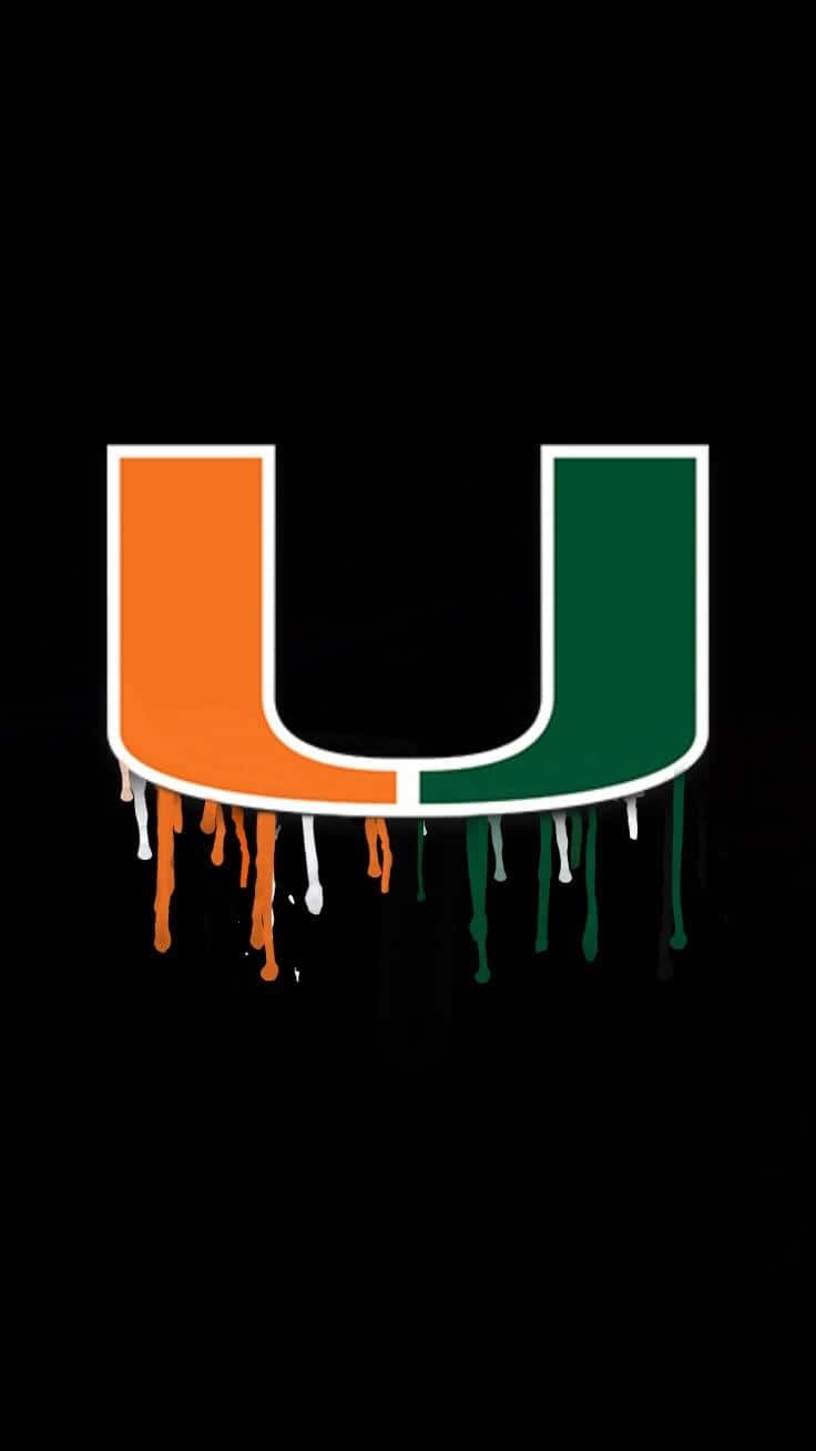 Download Miami Hurricanes Logo On A Black Background Wallpaper  Wallpapers com