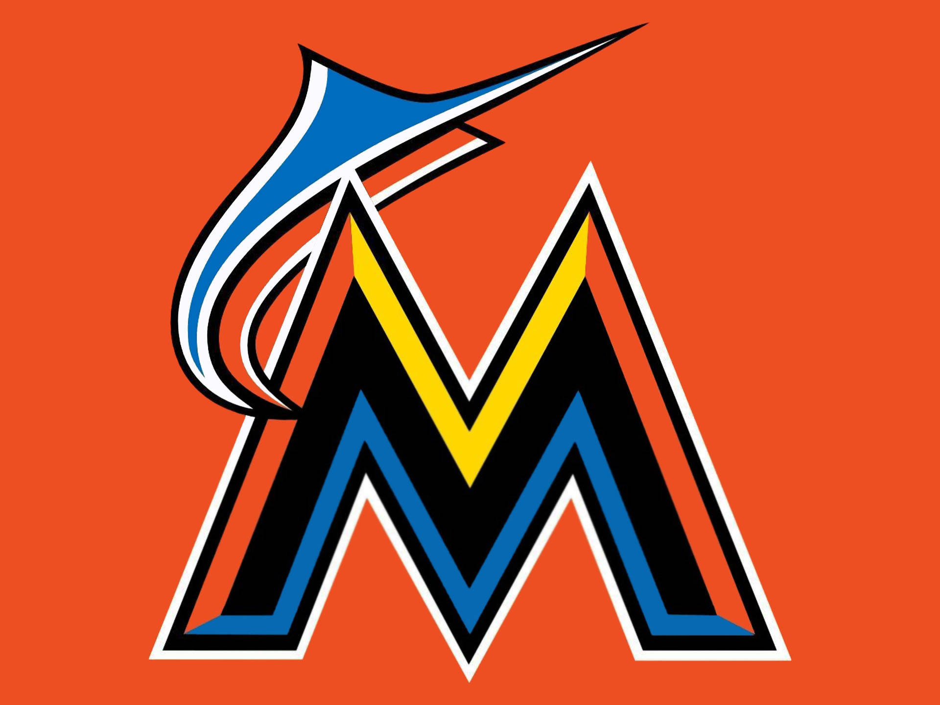 Miami Marlin Orange Background