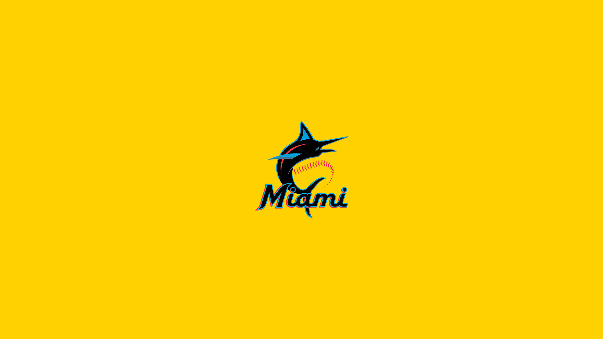 Miami Marlins 2019 Yellow Aesthetic Wallpaper