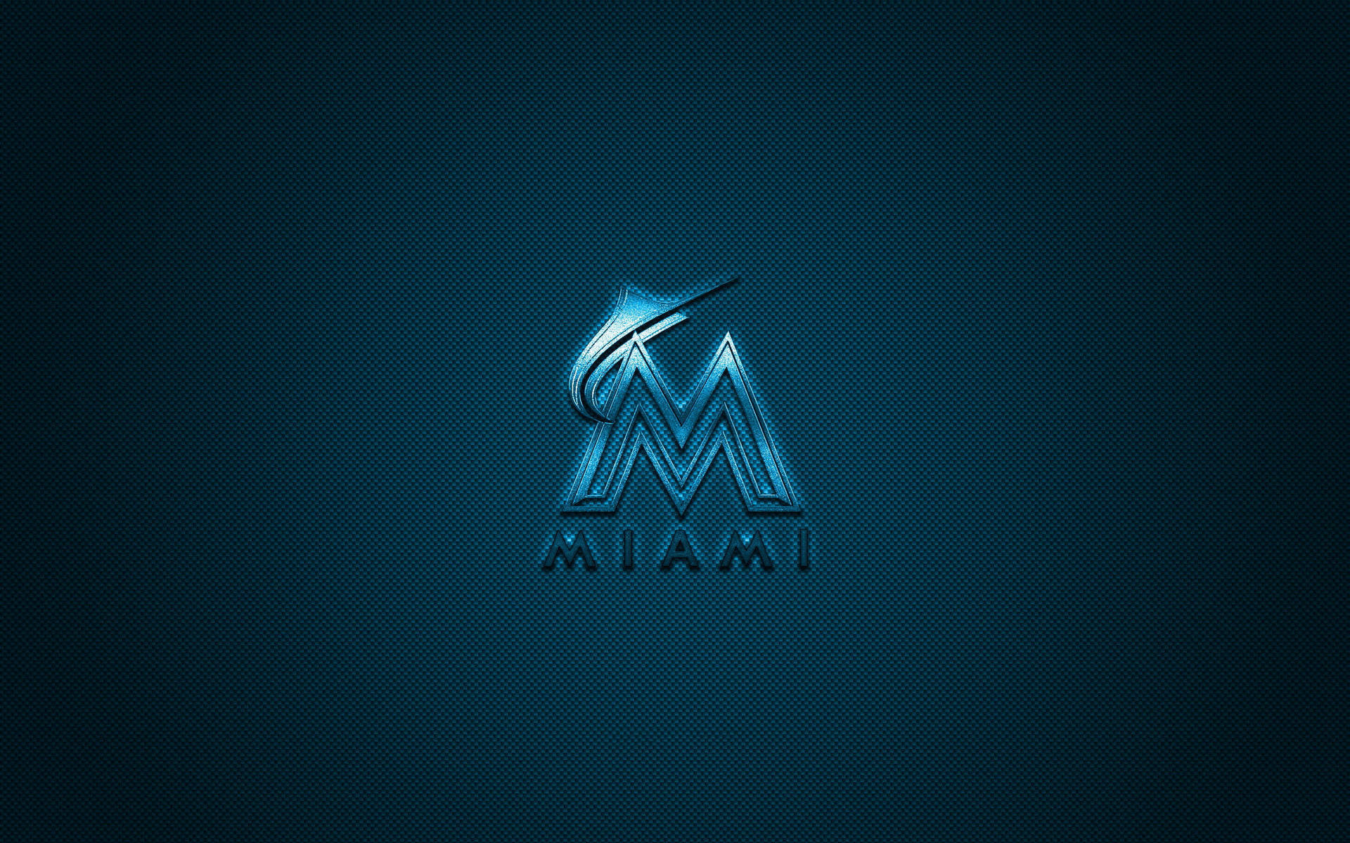 Miami Marlins Carbon Fiber Background