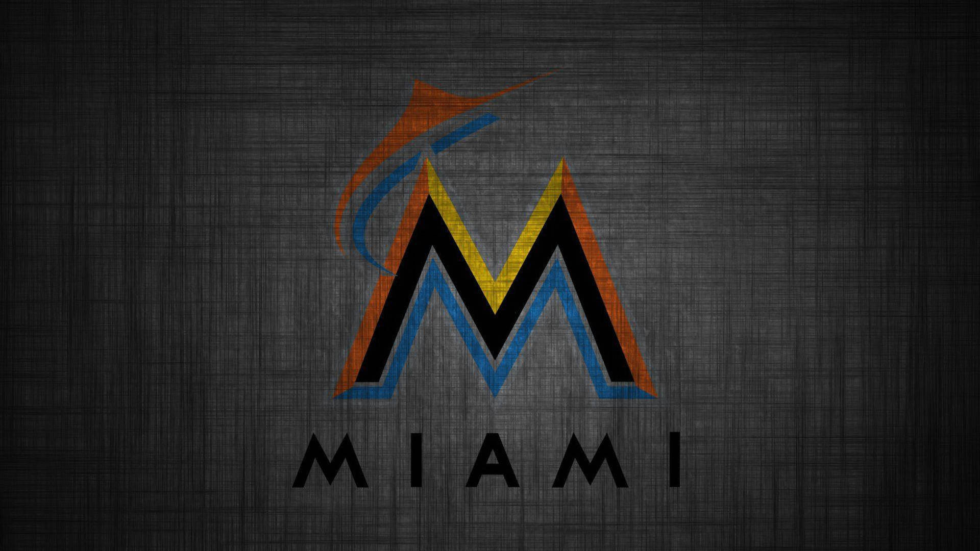 Miami Marlins Dark Grey Aesthetic Wallpaper