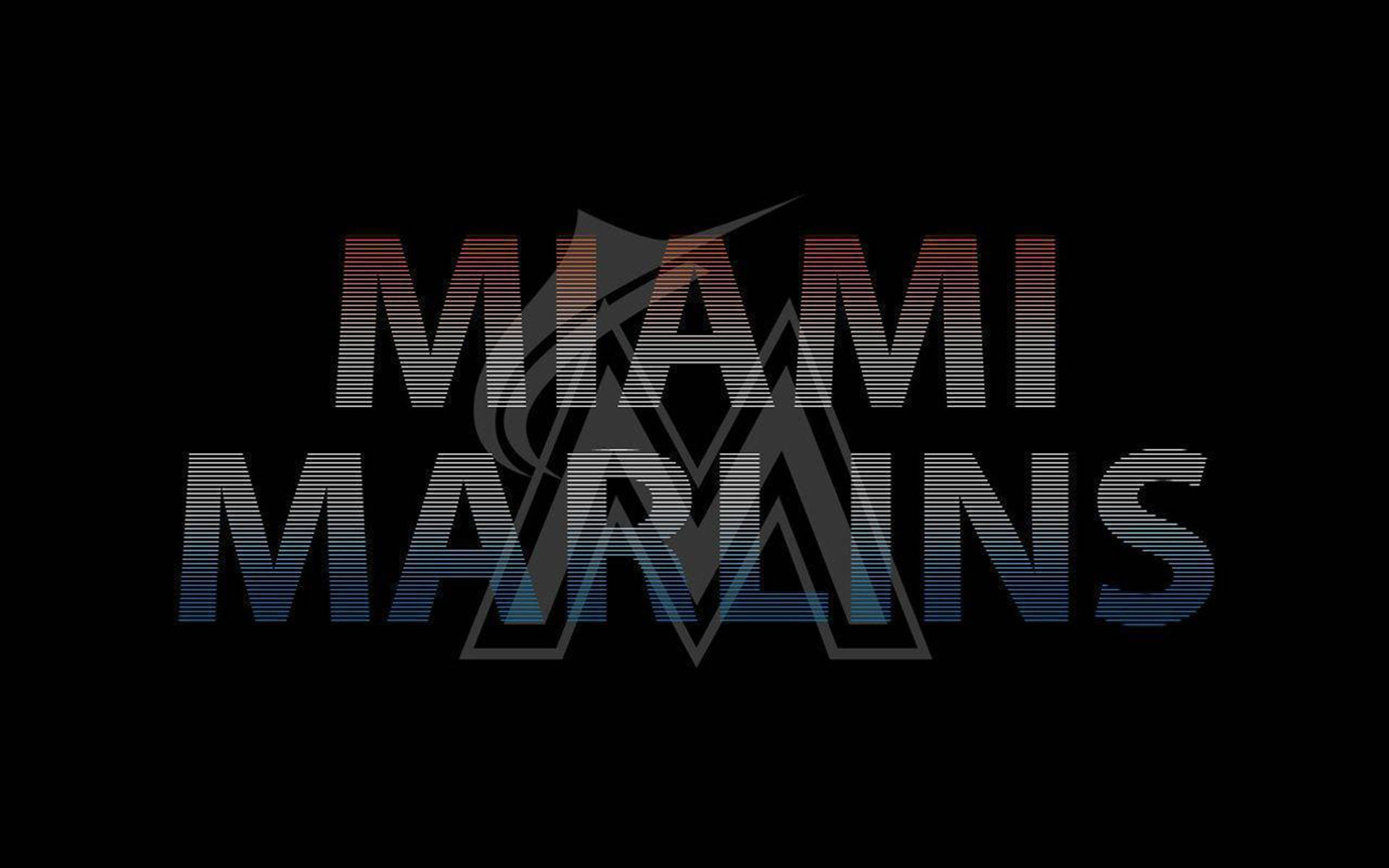 Miami Marlins Logo Shadow Art