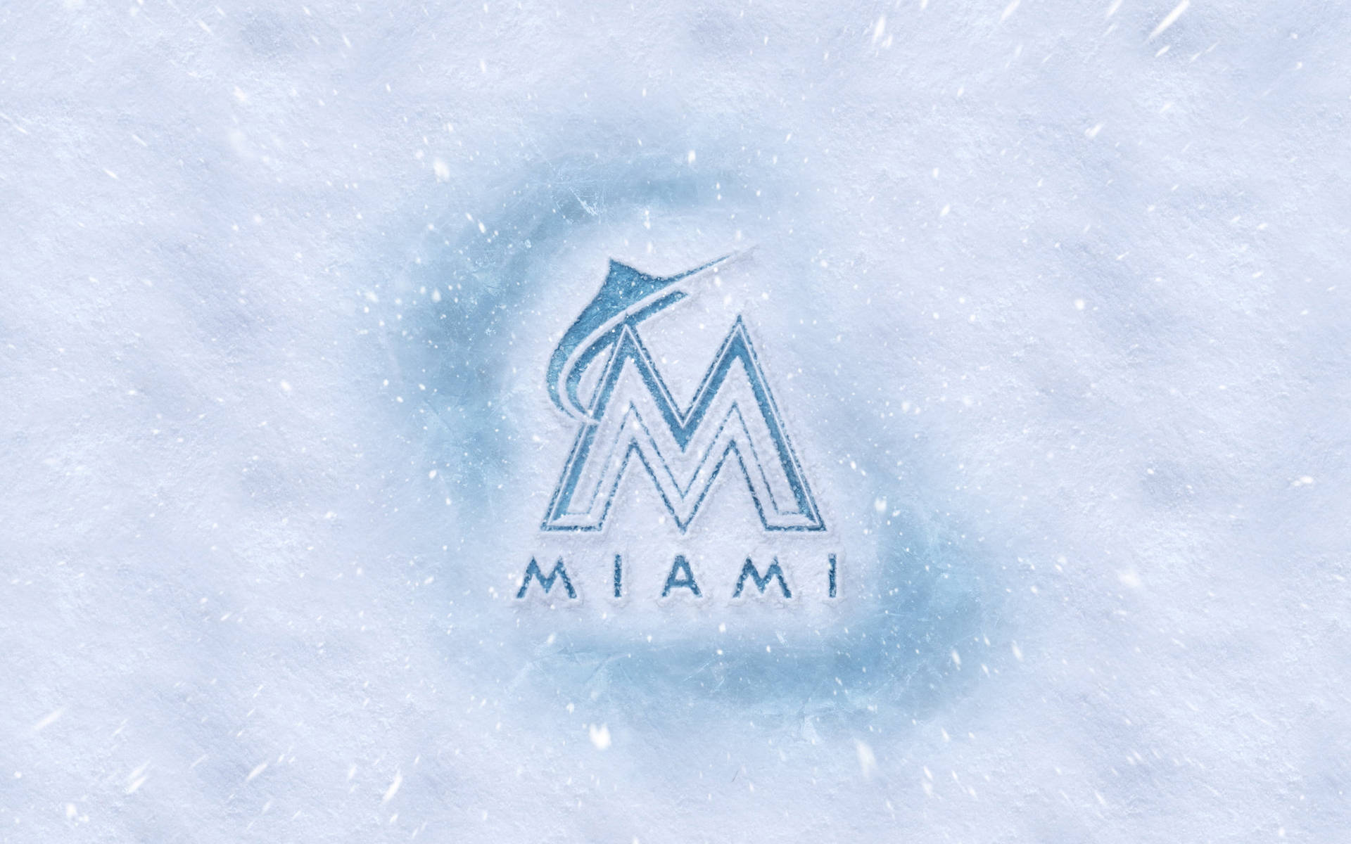 Miami Marlins Winter Design Wallpaper