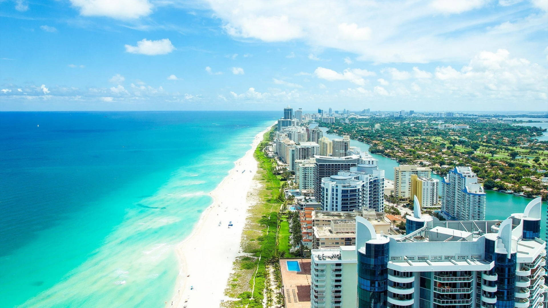 Miami White Beach Florida Wallpaper