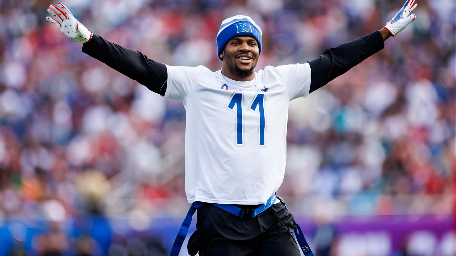 Micah Parsons Celebrating Victory Wallpaper