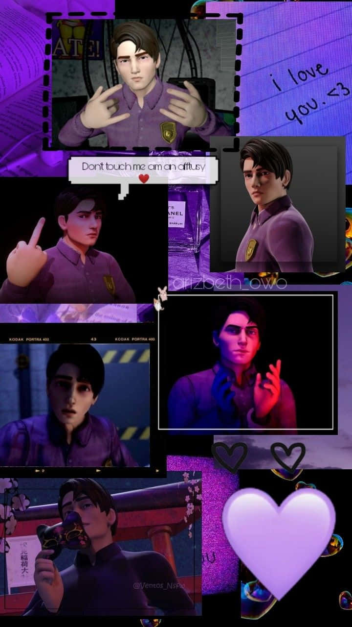 Michael Afton Collage Fan Art Achtergrond