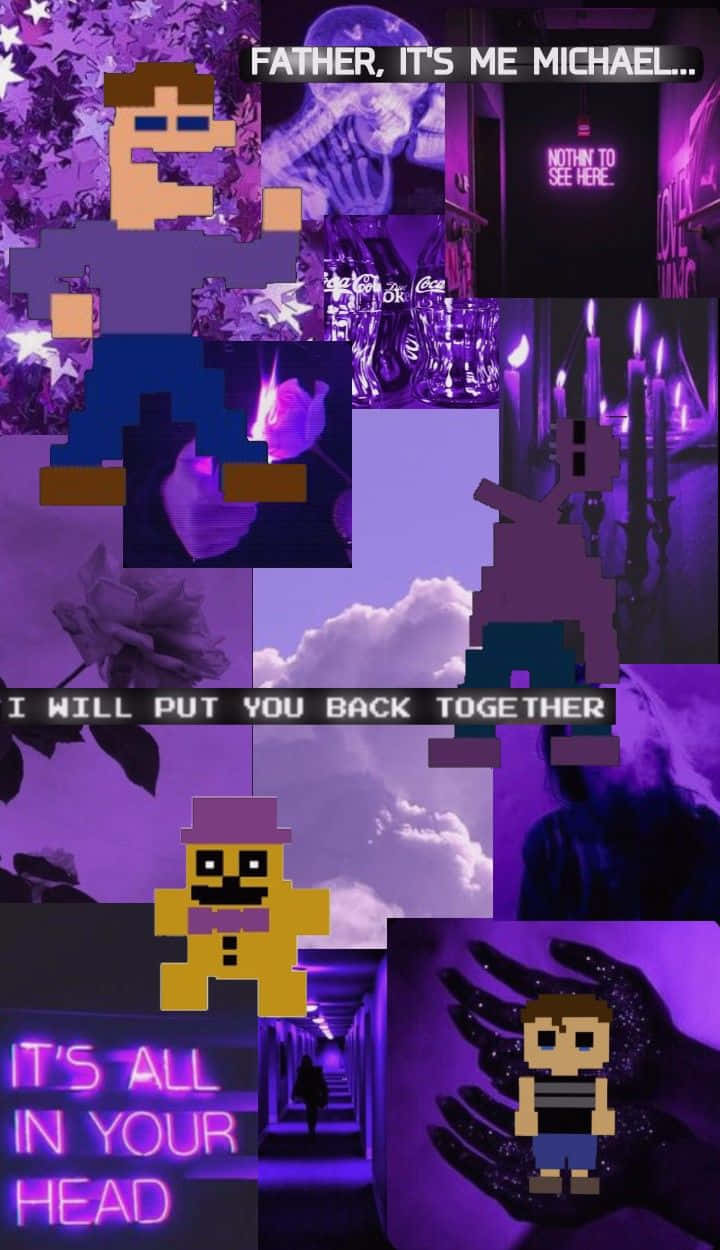 Michael Afton F N A F Collage Achtergrond