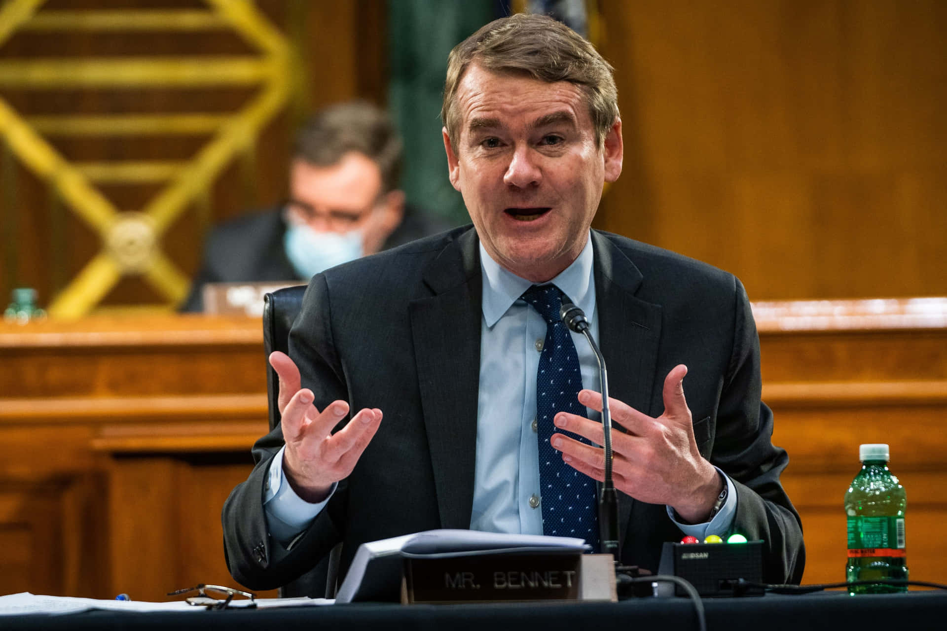 Michael Bennet Hand Gesture While Talking Wallpaper