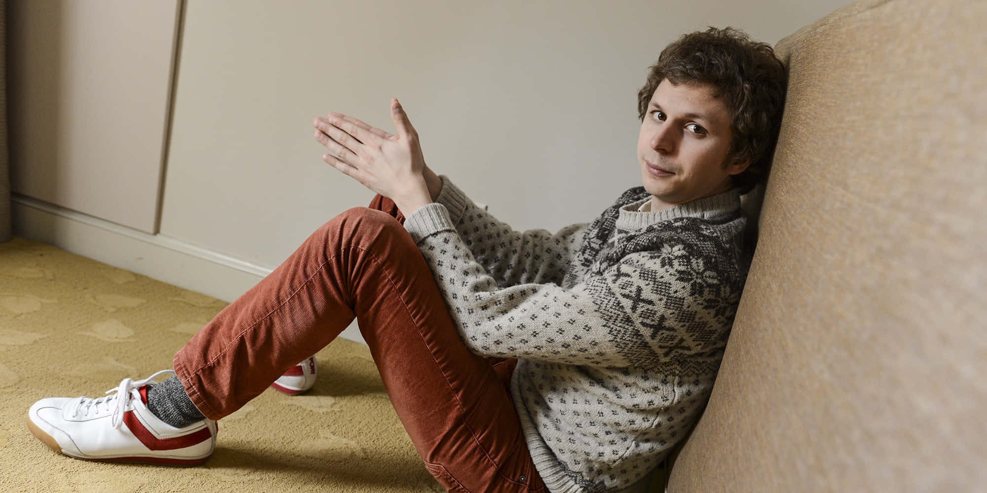 The talented Michael Cera gracefully posing for a snapshot Wallpaper