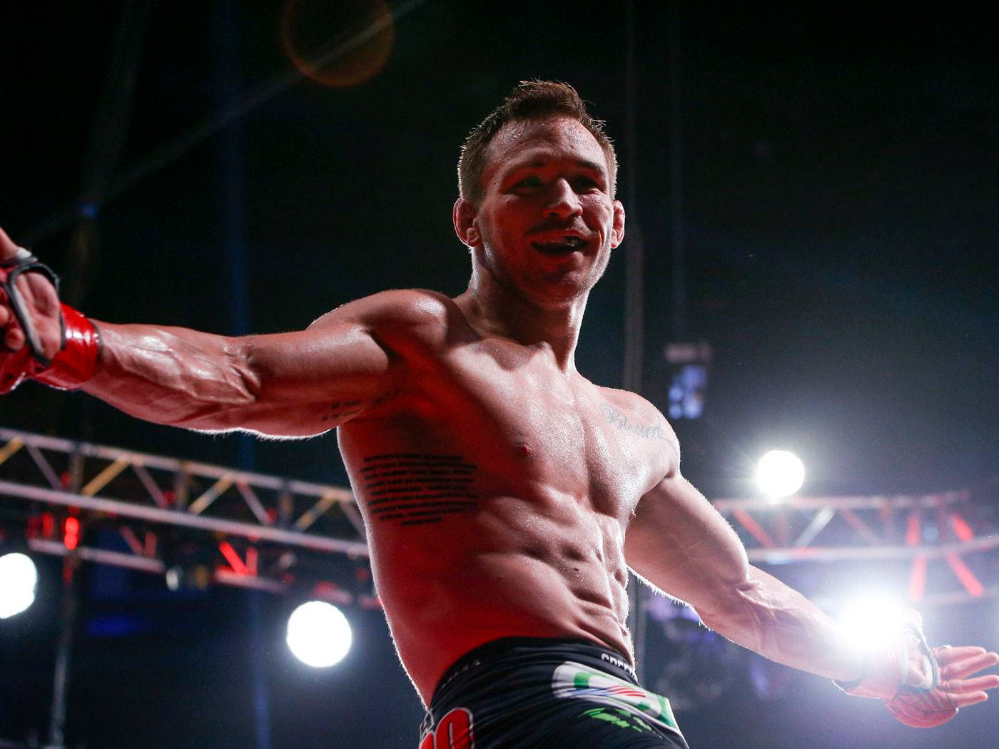 Michael Chandler Arms Outstretched Lights Wallpaper