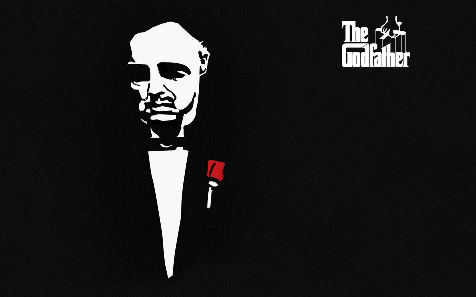 Michael Corleone, Godfather af Corleone kriminel familie, på en sort baggrund. Wallpaper