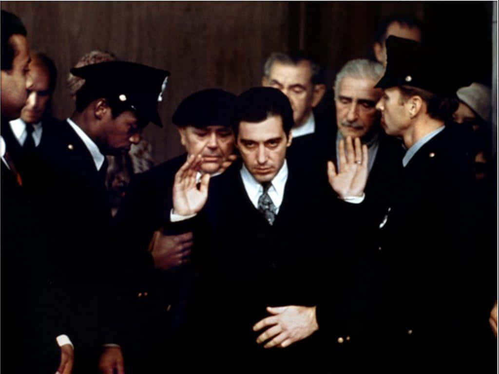 Michael Corleone Patted By Police Wallpaper