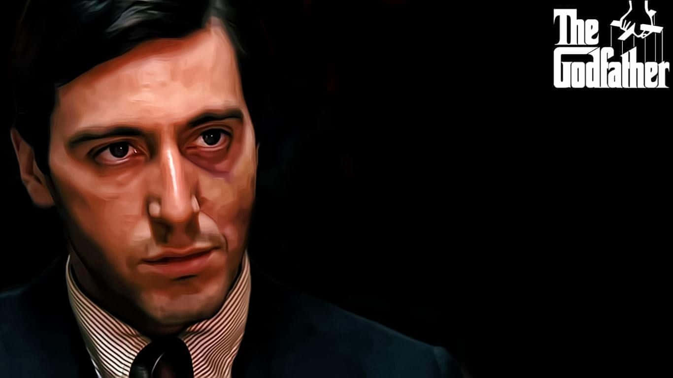 Michael Corleone med et ømt ansigt Wallpaper