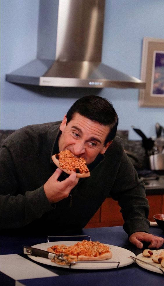 Michael Eating Pizza