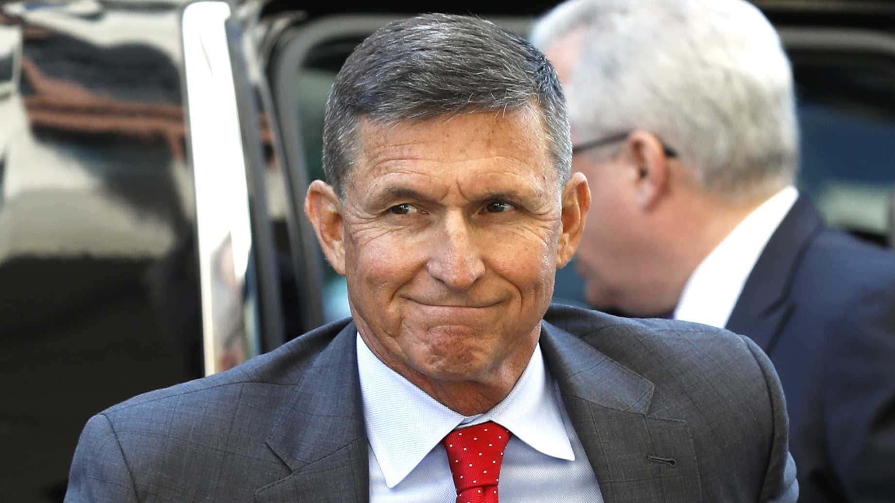 Michael Flynn Smiling Outside Vehicle Wallpaper