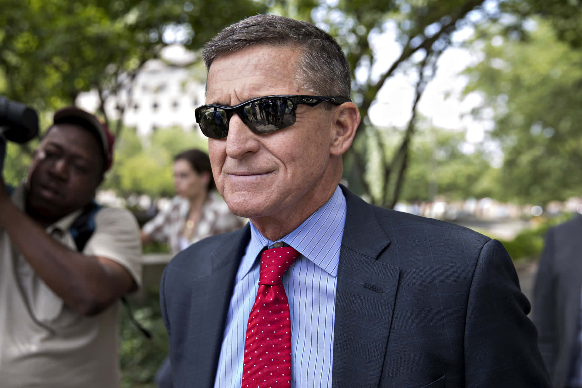 Michael Flynn Sunglassesand Suit Wallpaper