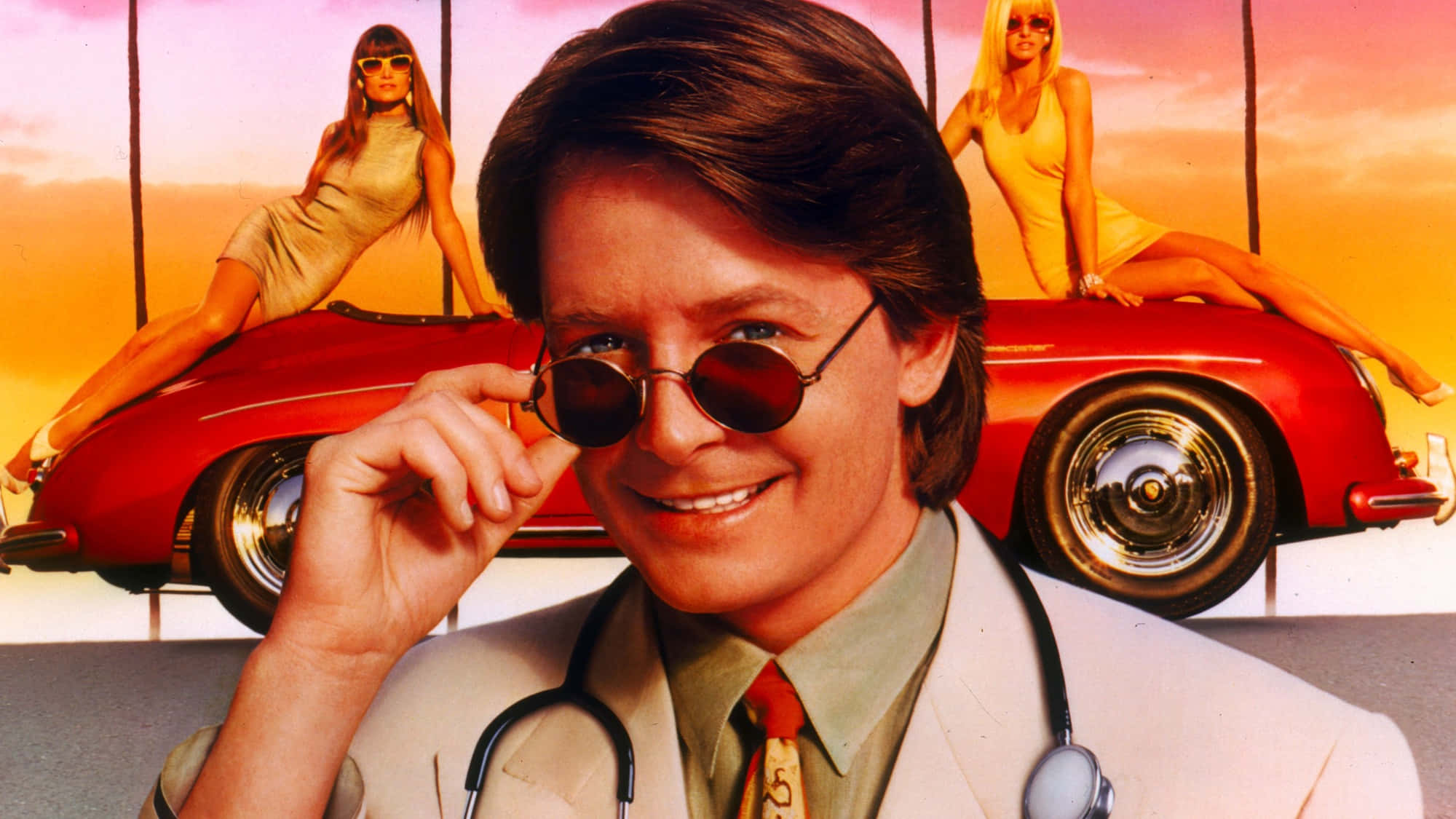 Hollywood Icon Michael J. Fox Poses for a Portrait Wallpaper