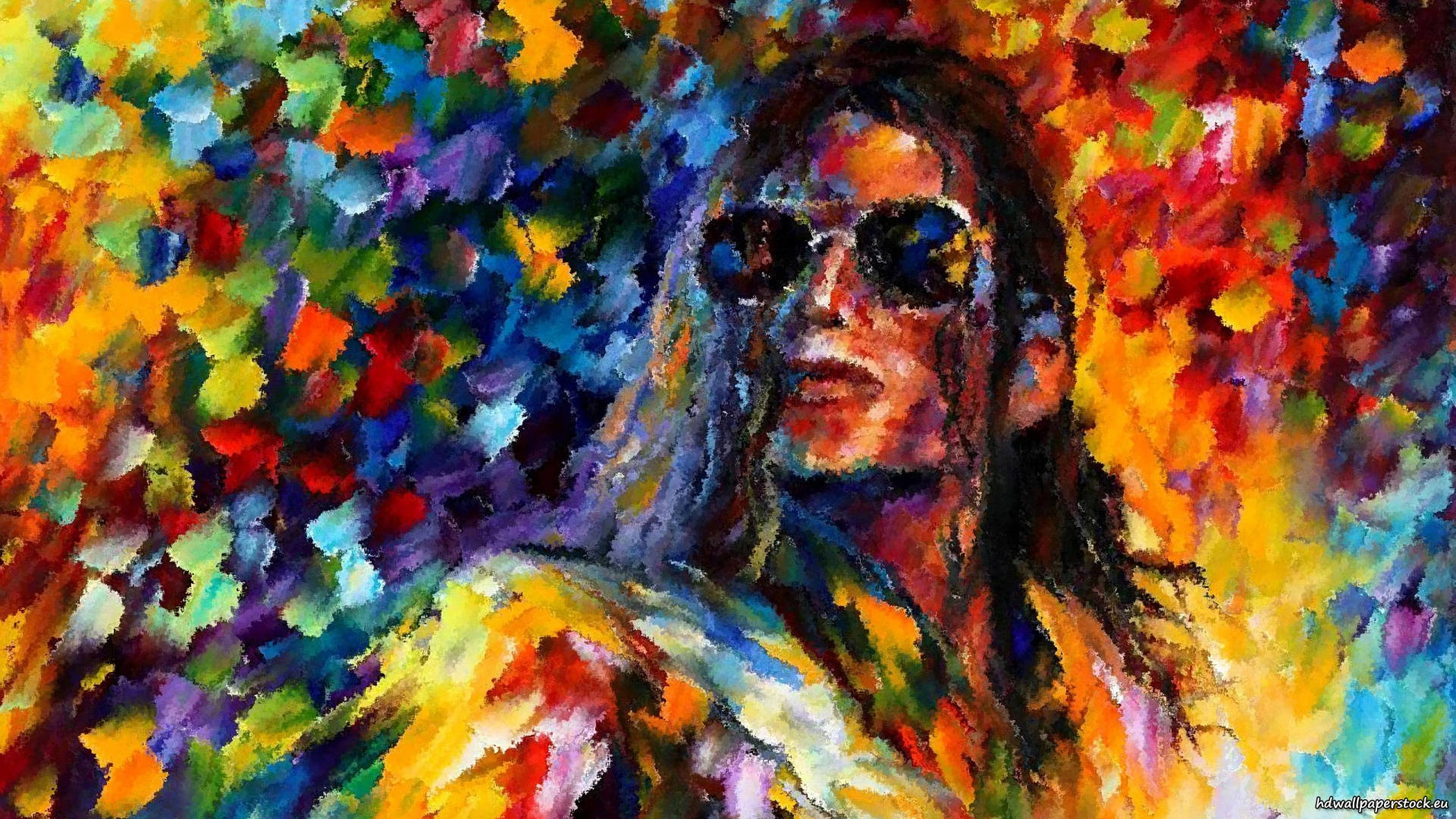 Michael Jackson Colorful Paint Drawing Wallpaper