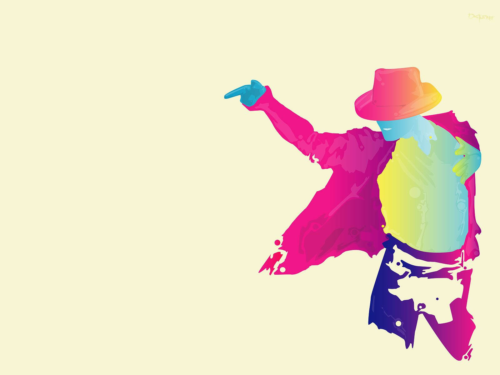 Michael Jackson Colorful Vector Art Wallpaper