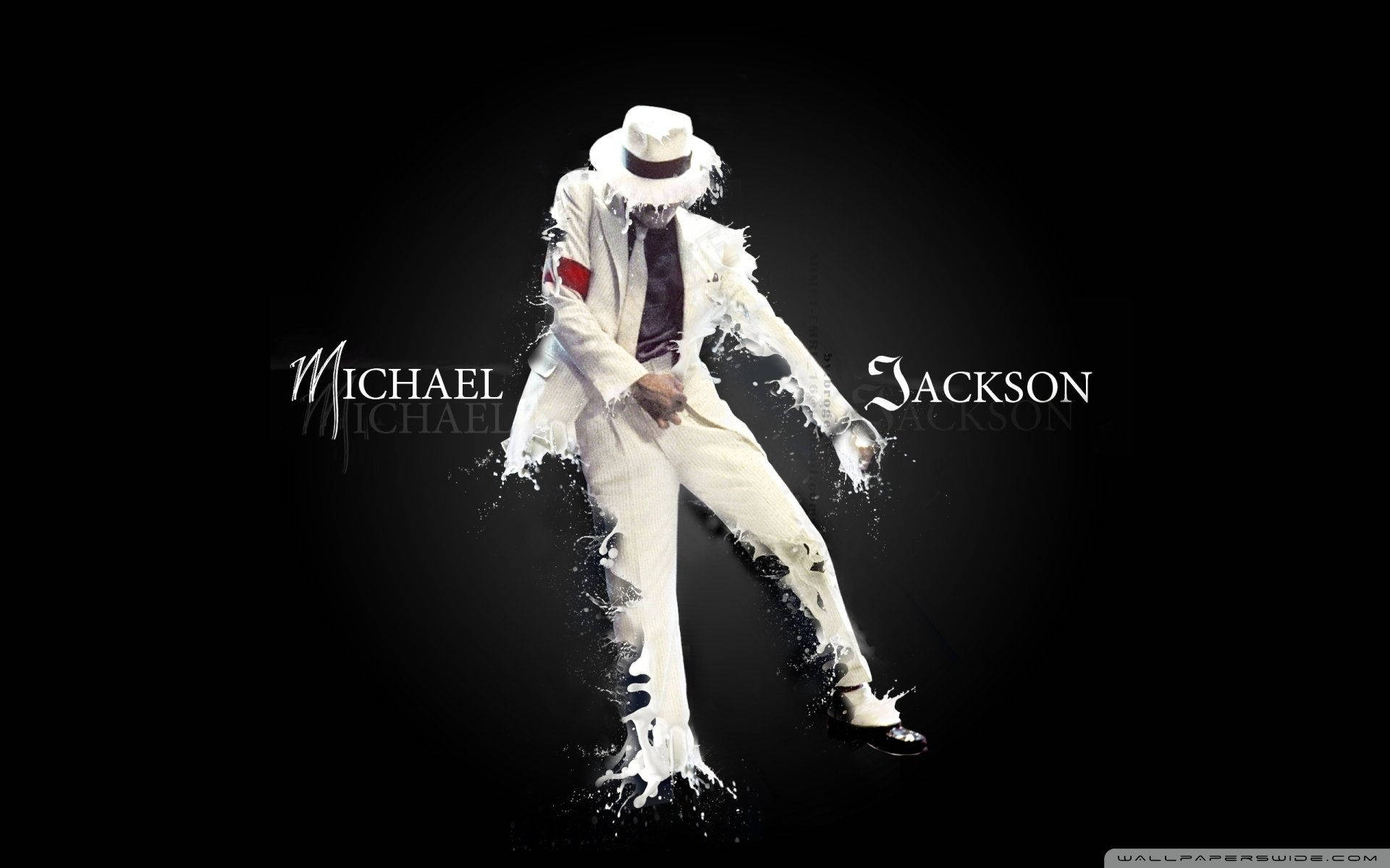 Michael Jackson In Glowing White Suit Wallpaper