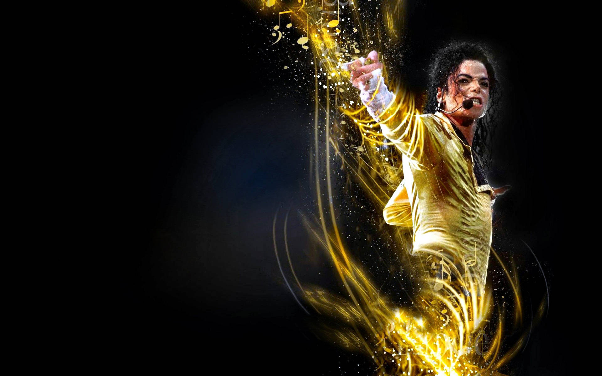 Michael Jackson In Gold-Plated Outfit Wallpaper