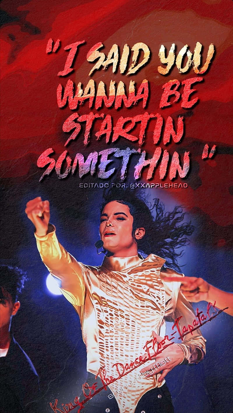 Enjoy music with the Michael Jackson Iphone Wallpaper
