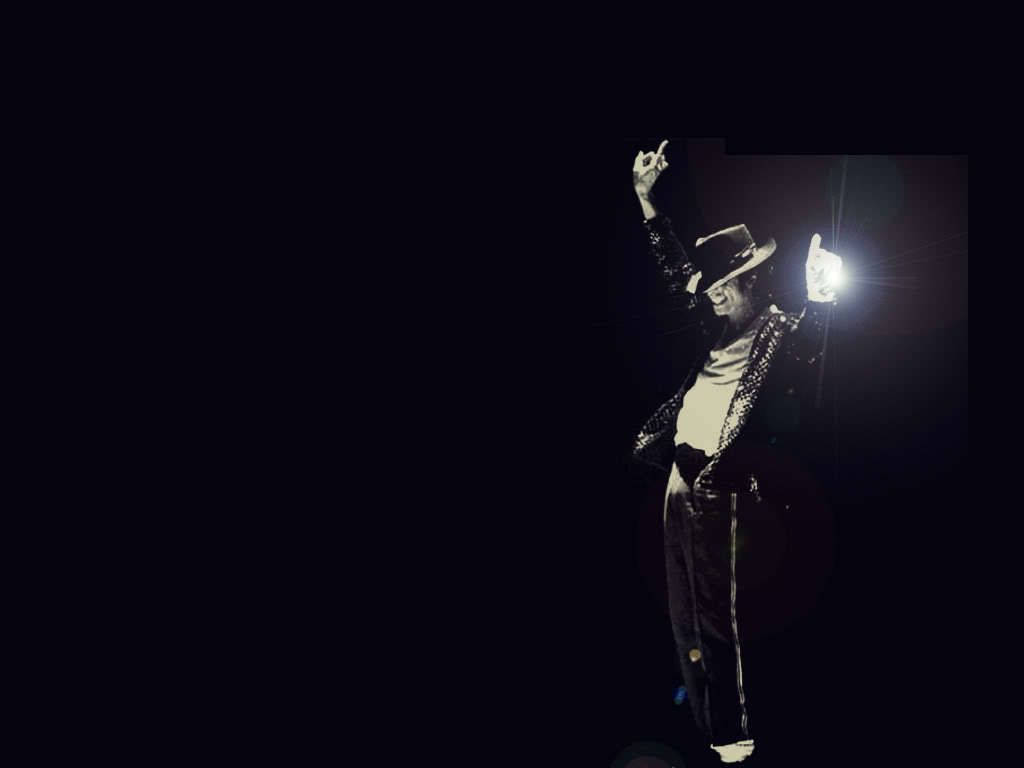 Michael Jackson Monokroma Tapet: Tapet med et tonet sort-hvidt udtryk af Michael Jackson. Wallpaper