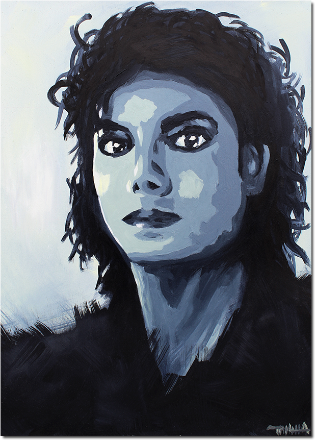 Michael Jackson Portrait Painting PNG
