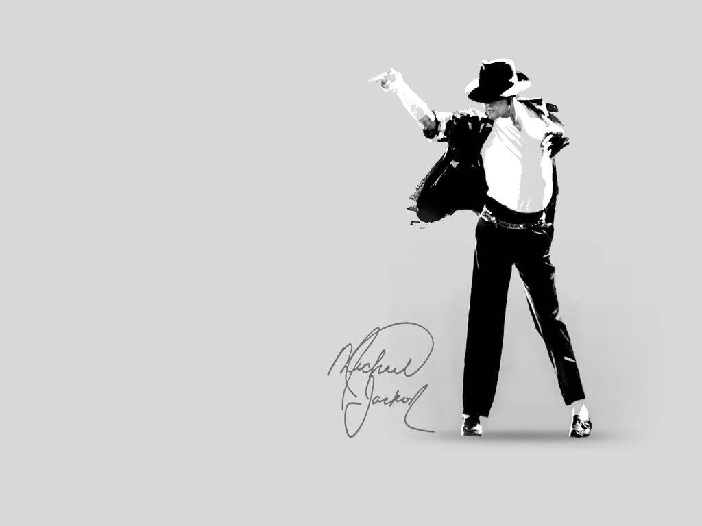 Michael Jackson Portrait With Signature