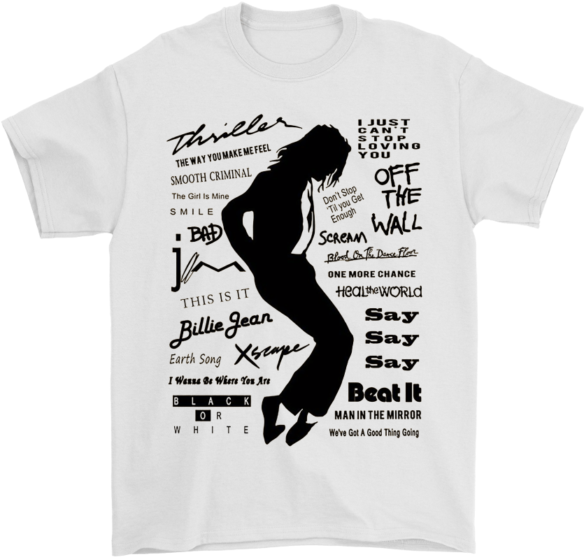 Michael Jackson Silhouette T Shirt Design PNG
