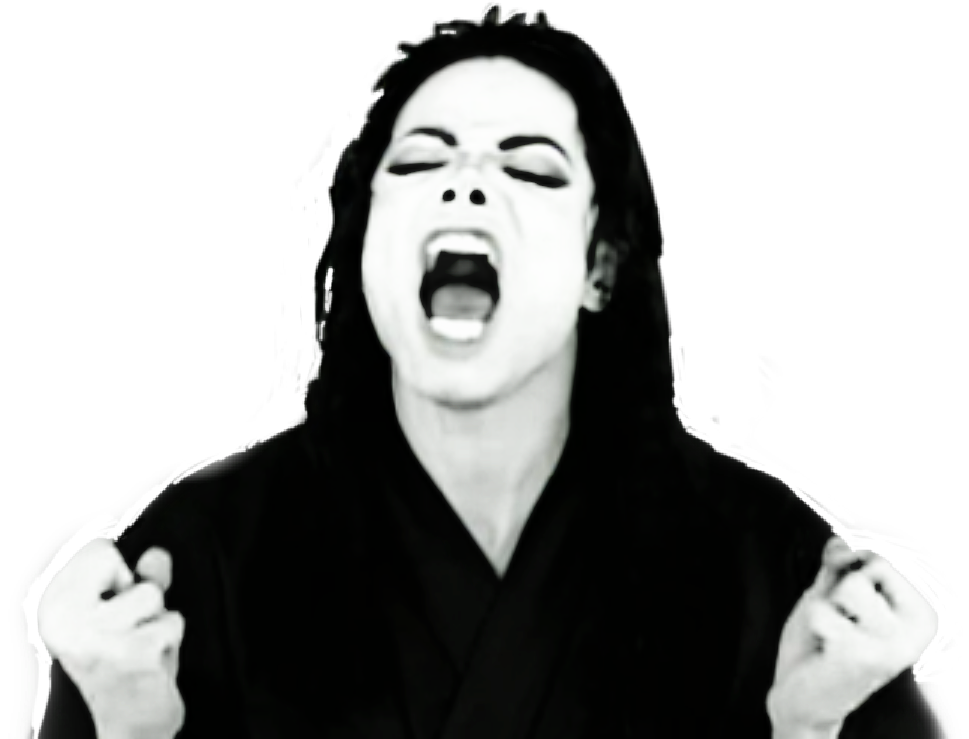 Michael Jackson Singing Passionately PNG