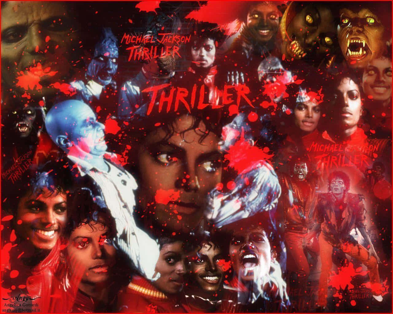 The legendary Michael Jackson in his iconic "Thriller" music video Wallpaper