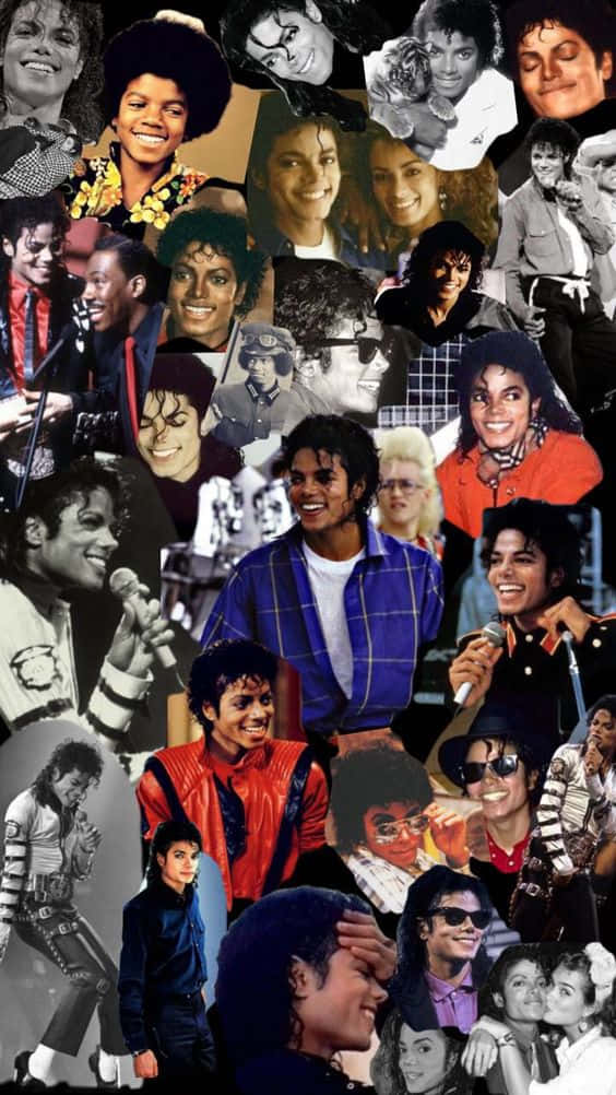 Michael Jackson danser i sin ikoniske Thriller-præstation på væggen. Wallpaper