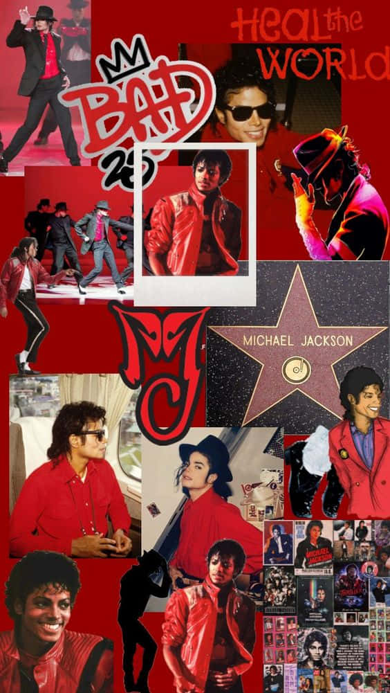 Michael Jackson udfører den ikoniske dans fra Thriller Wallpaper