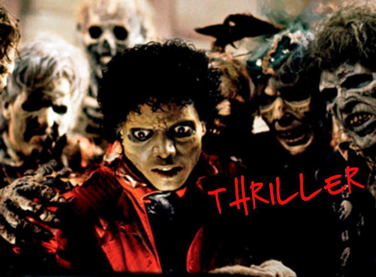 Michael Jackson Dances Thriller in Iconic Music Video Wallpaper