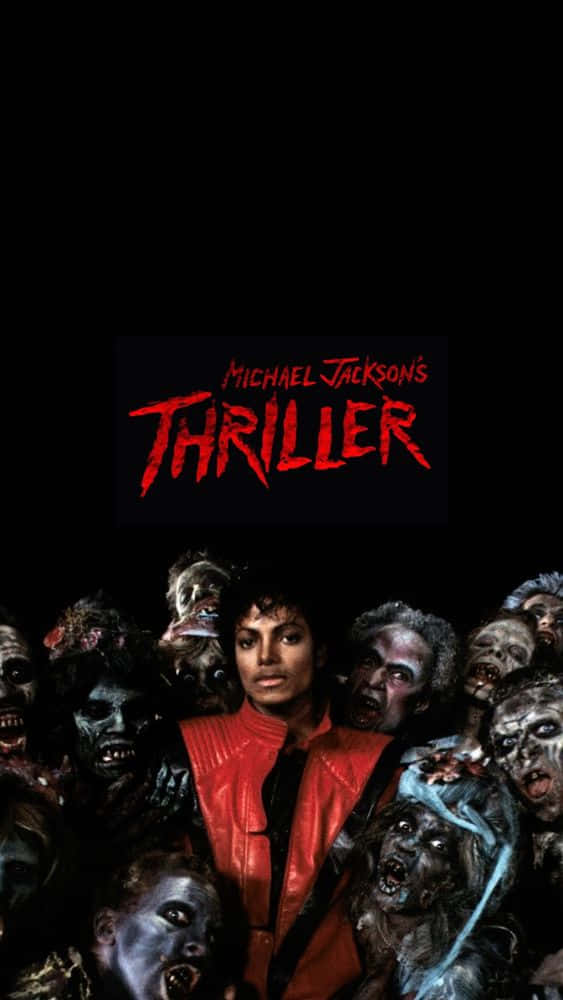 Michael Jackson in his iconic Thriller costume Wallpaper