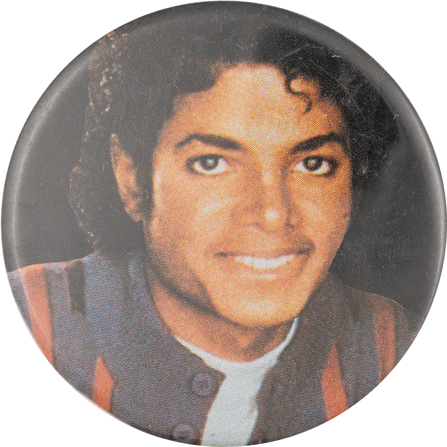 Michael Jackson Vintage Button Pin PNG