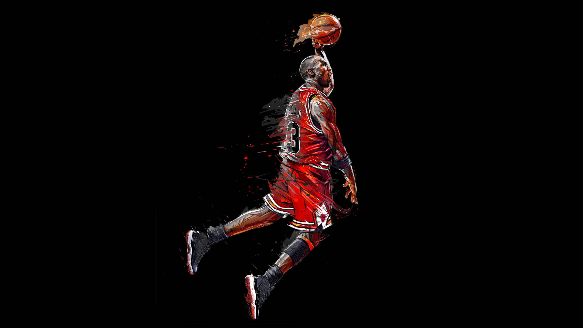Michael Jordan 4K Mid-Jump Wallpaper