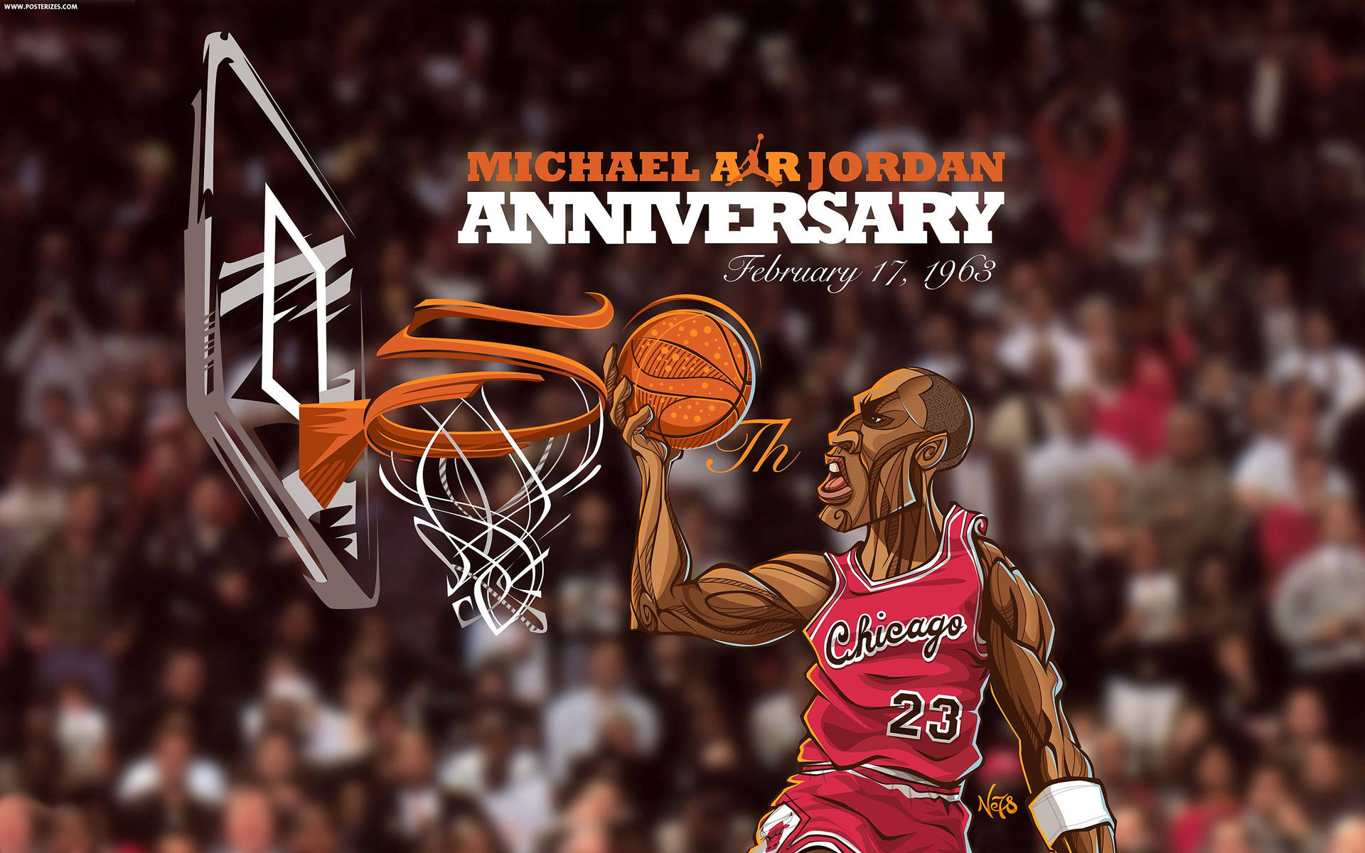 Michael Jordan on the Anniversary Cover Wallpaper