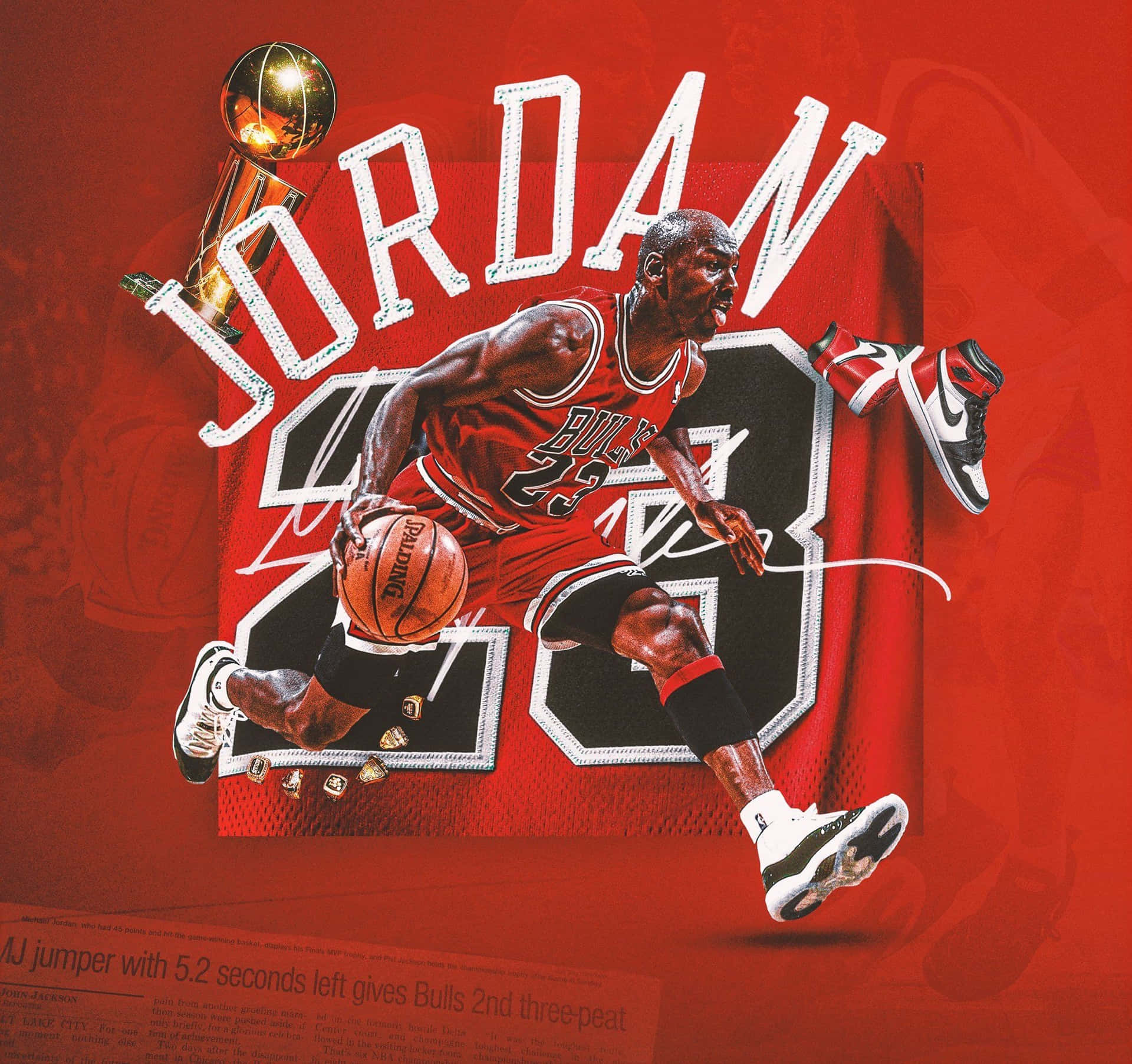 Michael Jordan Basketball Legend Artwork Wallpaper