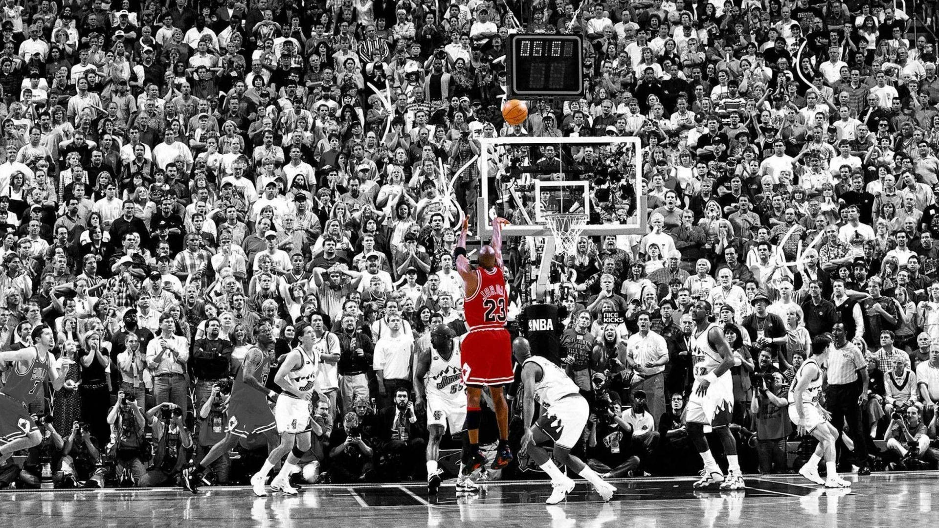 Michael Jordan Hd Highlighted In Color Wallpaper