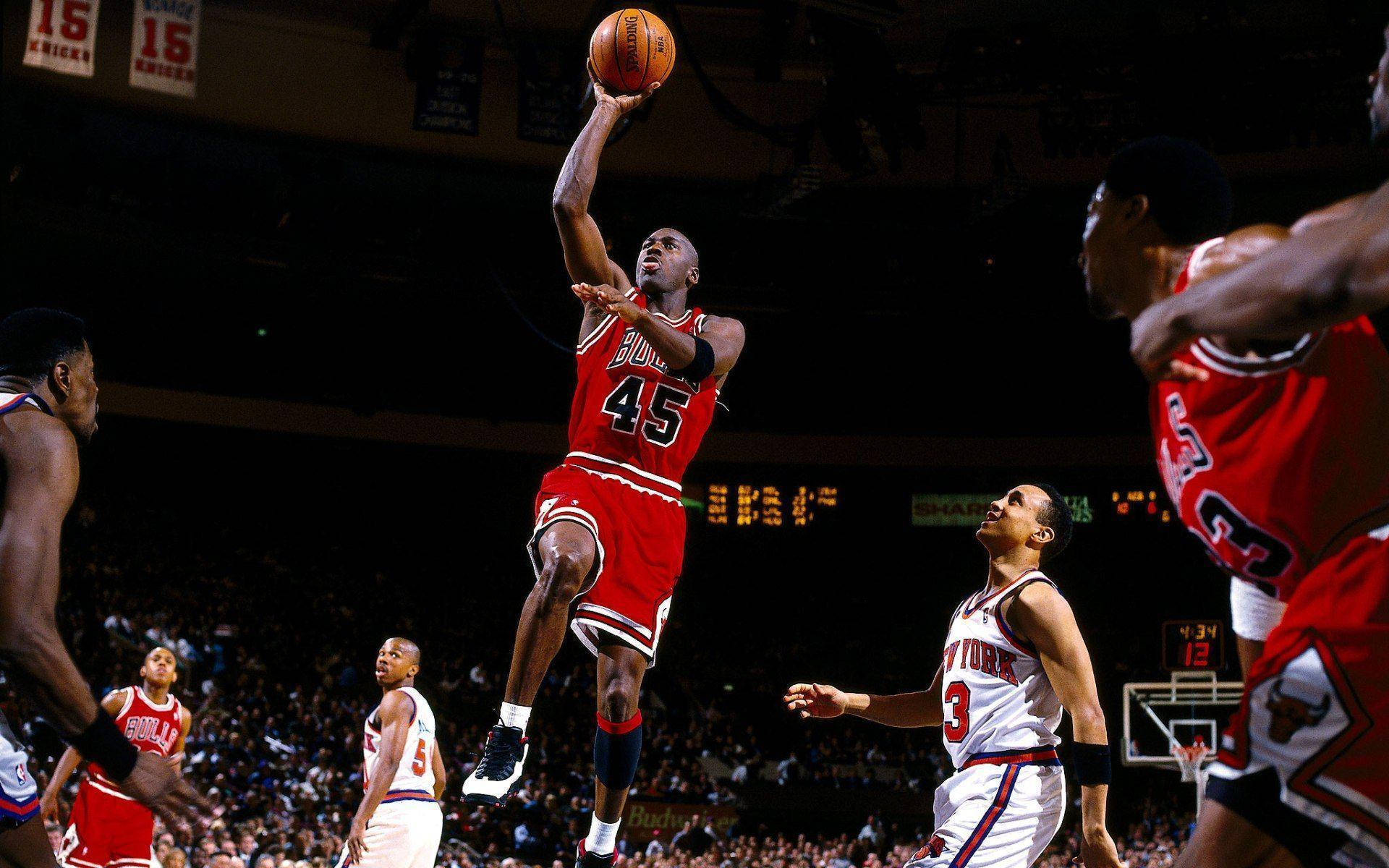 Michael Jordan Hd Jump Shot Wallpaper