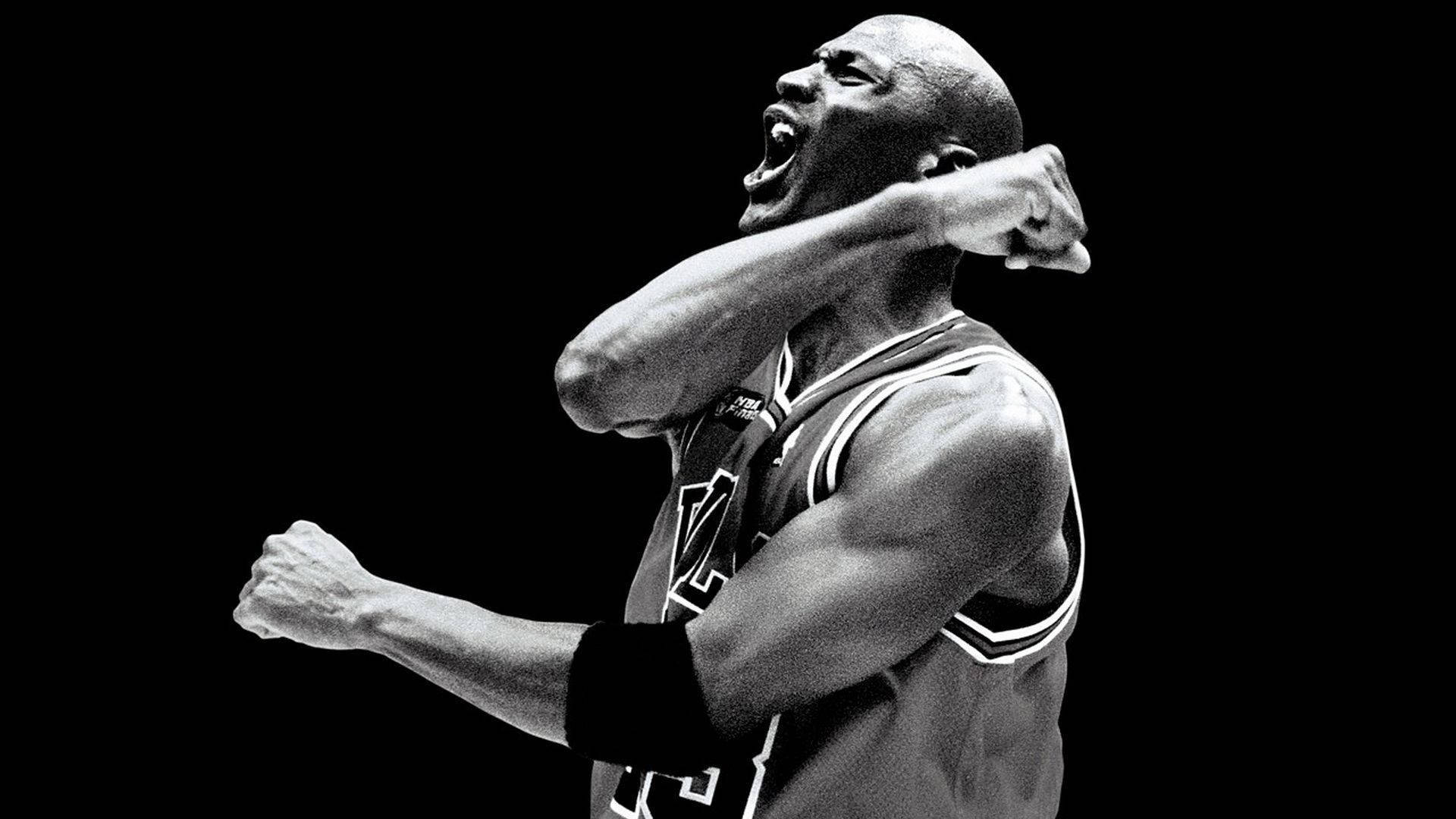 Michael Jordan Hd Shouting In Victory Wallpaper