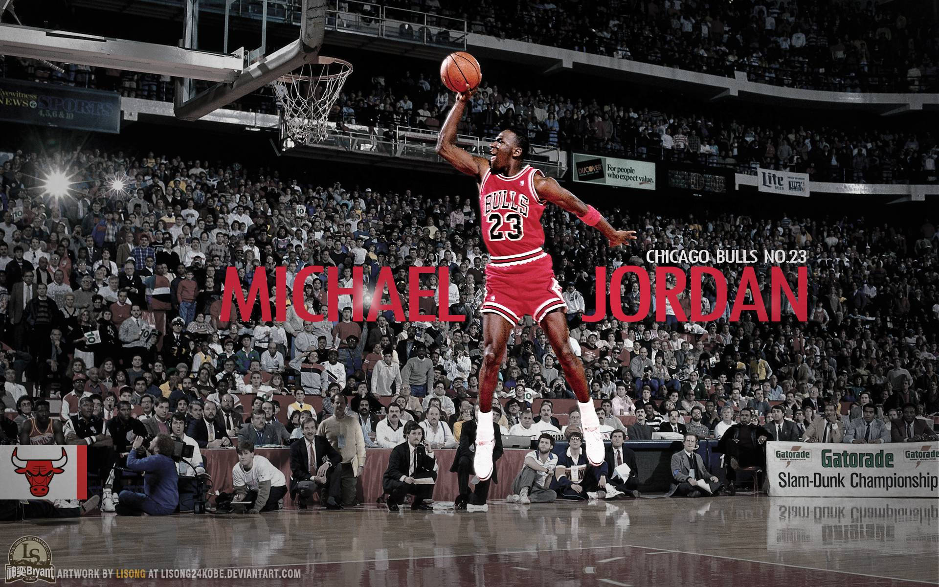 Michael Jordan Hd Slam Dunk Wallpaper