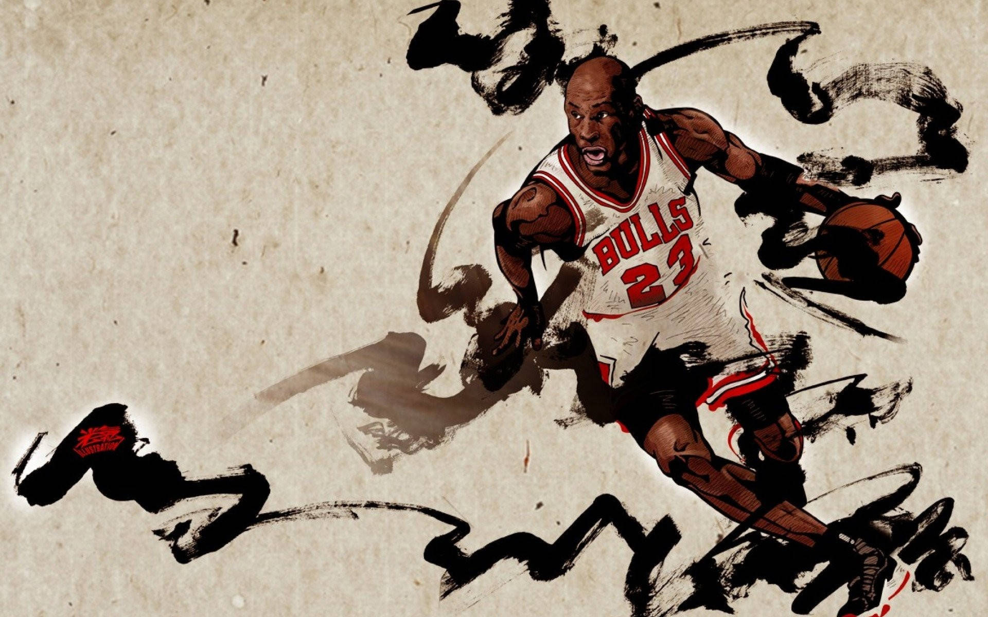 Michael Jordan Ink Art Picture