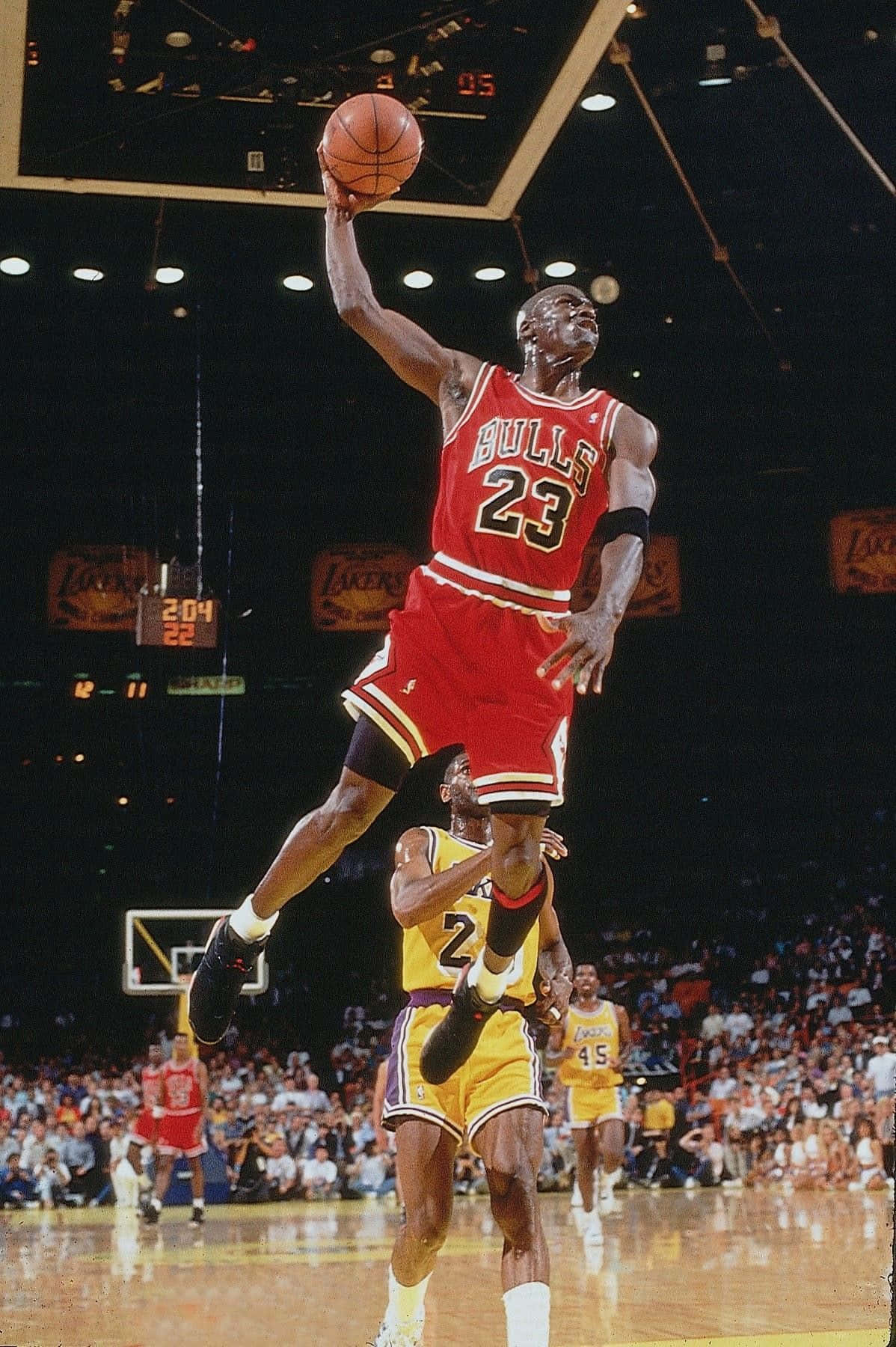 Michael Jordan I Luftstid IPhone Wallpaper Wallpaper