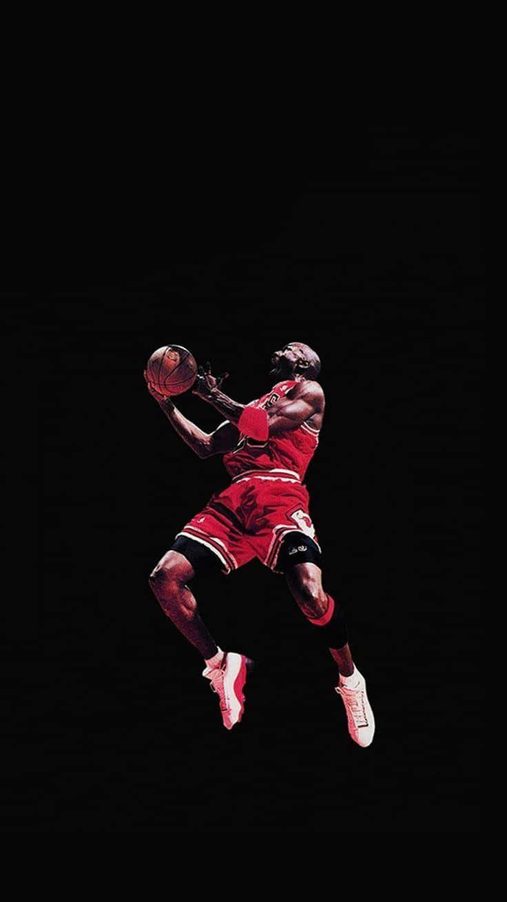Michael Jordan fejrer en iPhone-sejr Wallpaper