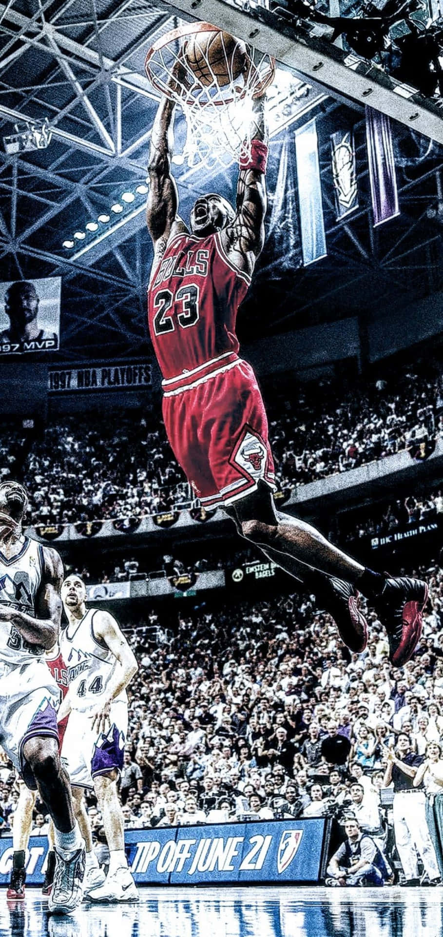 Download Michael Jordan dazzles while holding the newest iPhone Wallpaper   Wallpaperscom