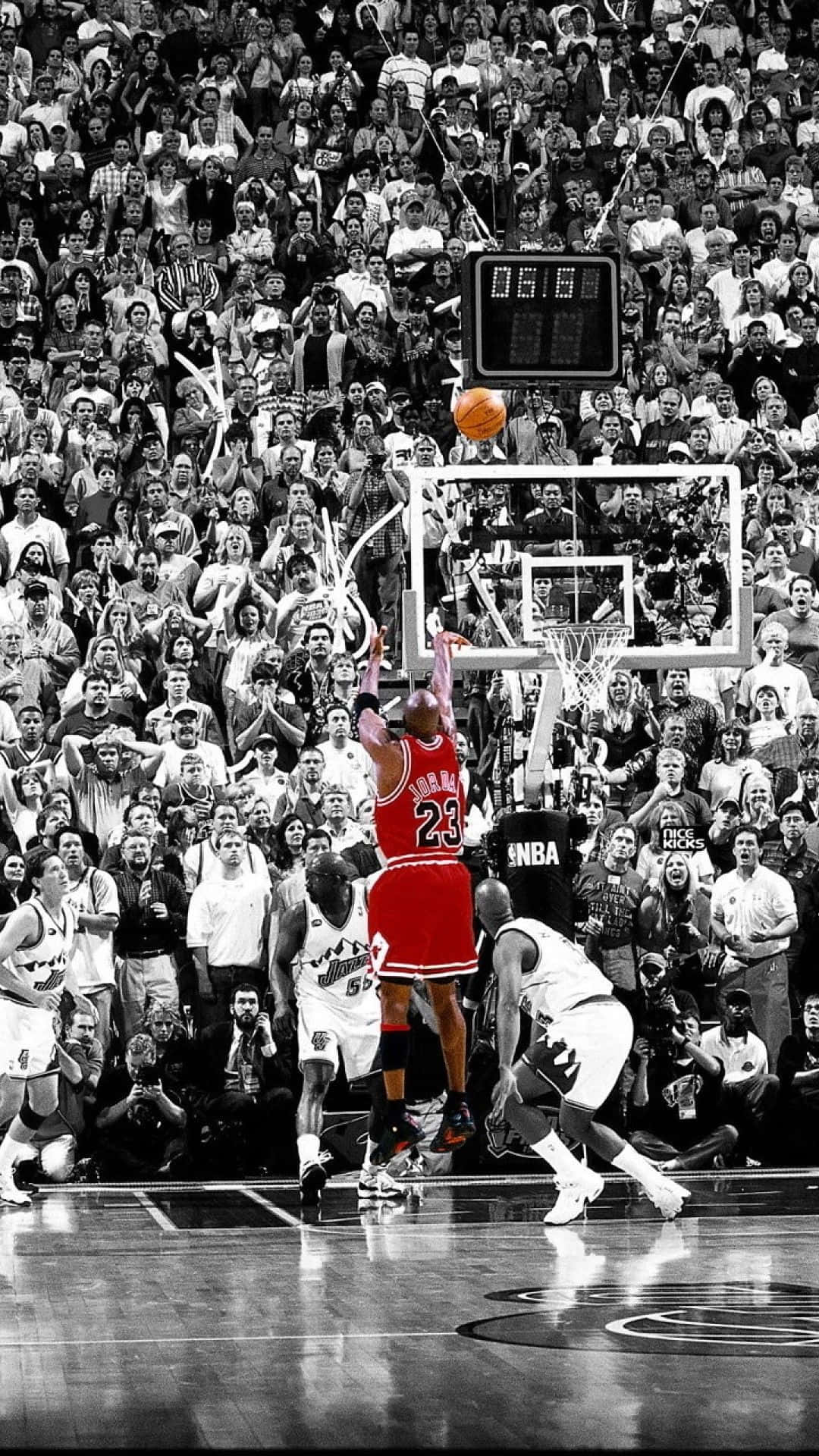 Michael Jordan, legendarisk basketballspiller og Chicago Bulls-stjerne i sin storhedstid Wallpaper