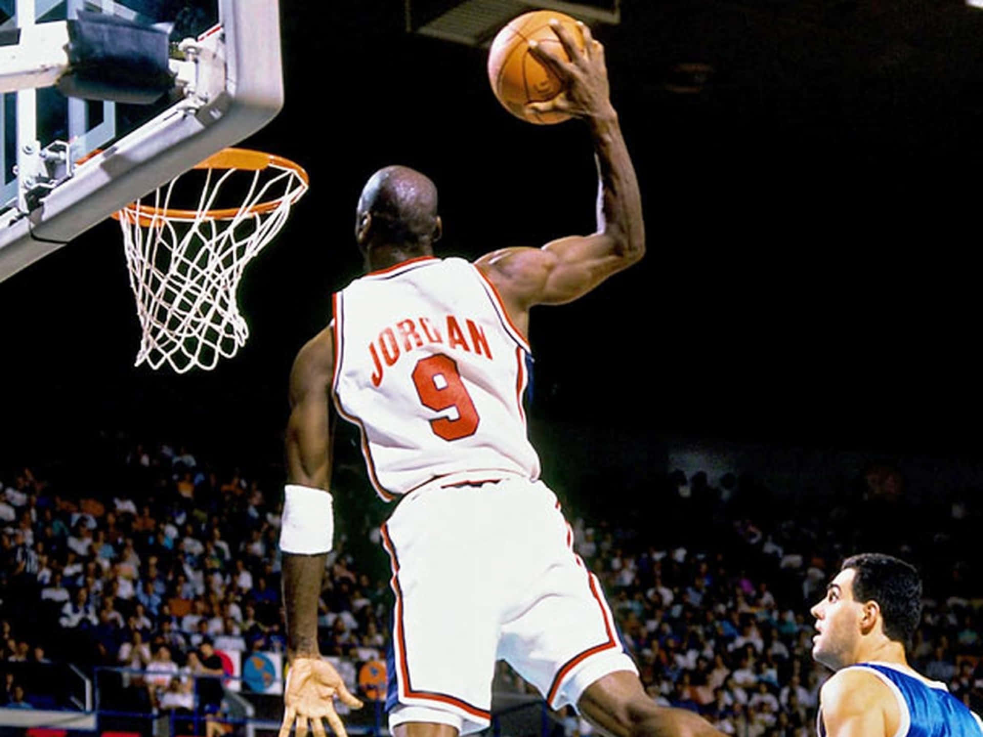 Få inspiration til at være GOAT som Michael Jordan med dette ikoniske Jersey-tapet. Wallpaper